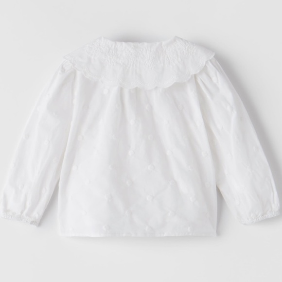 NWT Zara Baby Embroidered Polka Dot Blouse 12-18 m - Picture 2 of 4